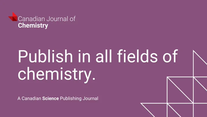 Social card promoting journal scope for the Canadian Journal of Chemistry. 