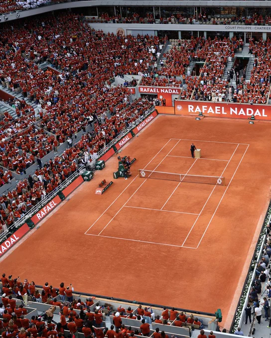 Image from the Rafael Nadal ceremony at Roland Garros