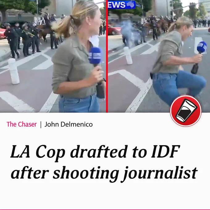 LA Cop drafted to IDF after shooting journalist