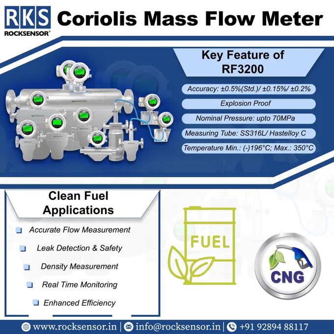#FLOWMETER

💨 Fuel the Future with Accuracy!

Rocksensor RF3200 Coriolis Mass Flowmeter – Precision Flowmeter for Clean Fuel Solutions



Need reliable flow measurement for CNG and clean fuel processes?

Choose RF3200 for:

✅ Accurate Flow Measurement

✅ Leak Detection & Safety

✅ Density Measurement

✅ Real-Time Monitoring

✅ Enhanced Efficiency



🔧 Built for Demanding Conditions:

✔ Accuracy up to ±0.15%

✔ Handles up to 70MPa pressure

✔ Explosion Proof

✔ (-)196°C to 350°C Temp. Range

✔ SS316L / Hastelloy C Tube Options



🔍 Ready to measure smarter and safer in your clean fuel setup?



#Rocksensor #RF3200 #CoriolisFlowMeter #CleanFuelTechnology #CNGApplication #FlowMeasurement #GasFlowMonitoring #DensityMeasurement #IndustrialAutomation #LeakDetection #ProcessEfficiency #FuelingTheFuture

