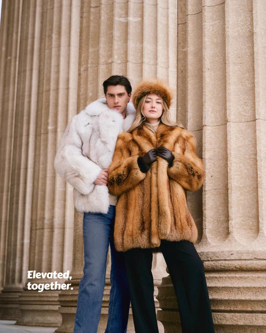 Couple fur coats