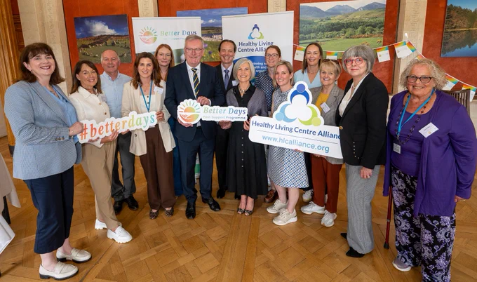 Group with Health Minister Mike Nesbitt at the Better Days event at Stormont