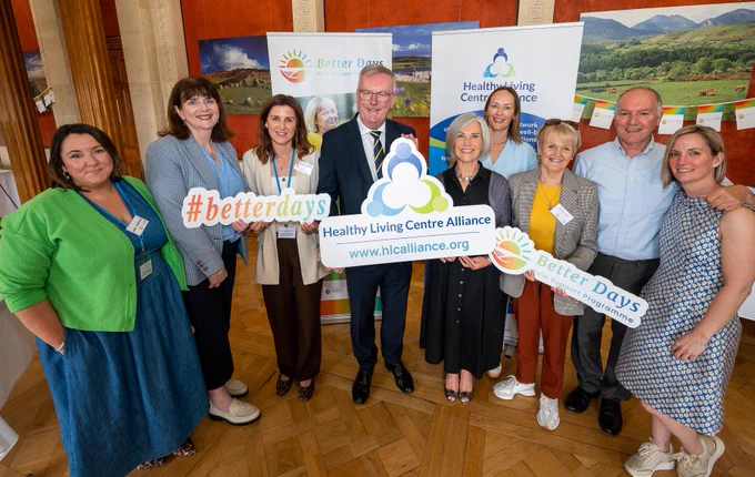 Group with Health Minister Mike Nesbitt at the Better Days event at Stormont