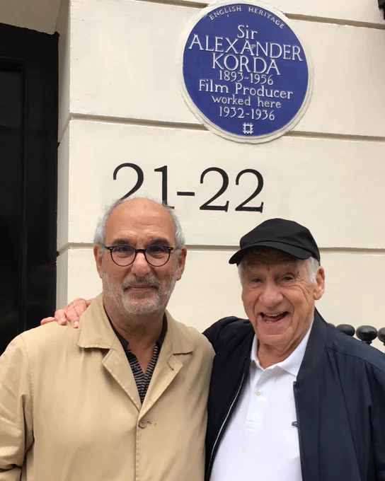 Alan Yentob and Mel Brooks in London