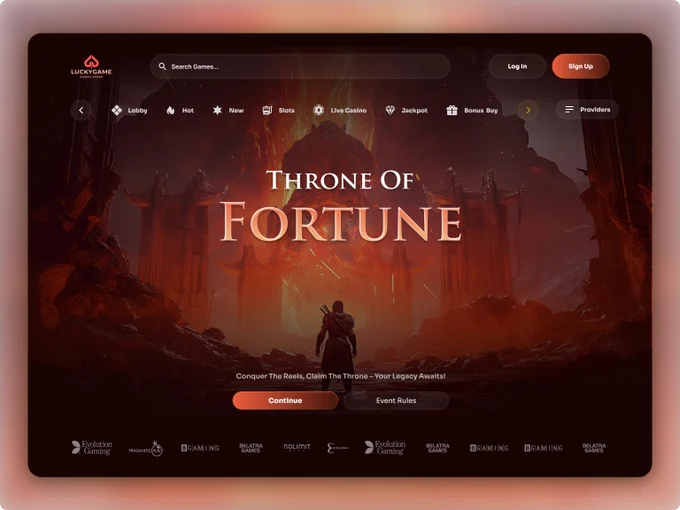Dark Fantasy Casino UI – Hero Section Design for iGaming Website

Dark fantasy meets high-stakes iGaming. Gothic type, glowing CTA, and rich textures pull players into a world of conquest & crypto rewards.

🔥 “Conquer The Realm, Claim The Throne”
⚔️ Stone-carved CTA with subtle glow
🌫️ Smoke effects   medieval vibes
📈  20% CTR in A/B tests

#CryptoCasino #iGamingDesign #Web3Gaming #DarkFantasyUI #PlayToEarn #UXDesign #HeroSection #CasinoUX #GamingInterface #FantasyCasino