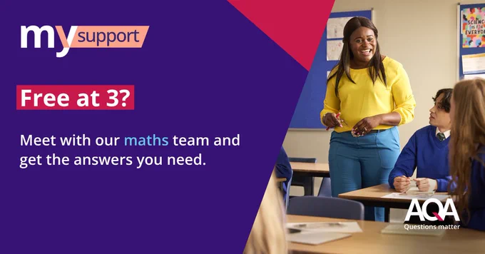 Free at 3?

Meet with our maths team and get the answers you need. 