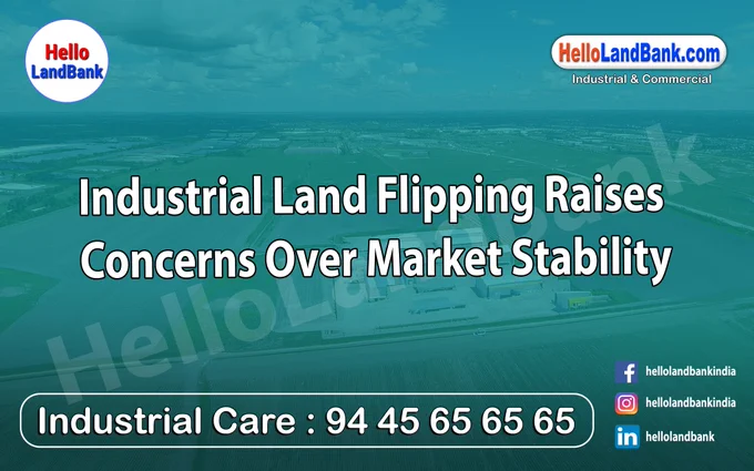 The rapid rise in industrial land flipping across India’s emerging economic corridors is raising growing concerns over market stability, affordability, and long-term development integrity. While speculative buying has injected early liquidity into underdeveloped regions and helped spotlight new industrial zones, it has also contributed to artificial inflation of land prices, often far ahead of infrastructure readiness or actual end-user demand. 

𝐏𝐥𝐞𝐚𝐬𝐞 𝐅𝐨𝐥𝐥𝐨𝐰 & 𝐒𝐡𝐚𝐫𝐞 - 𝐇𝐋𝐌 𝐓𝐨𝐮𝐫 𝐨𝐧 𝐒𝐨𝐜𝐢𝐚𝐥 𝐌𝐞𝐝𝐢𝐚 𝐏𝐚𝐠𝐞𝐬:

🌐 𝗪𝗲𝗯𝘀𝗶𝘁𝗲 : https://hellolandbank.com/
📧 𝗘𝗺𝗮𝗶𝗹   : hellolandbank@gmail.com
👉 𝗙𝗮𝗰𝗲𝗯𝗼𝗼𝗸: https://www.facebook.com/hellolandbank
👉𝗜𝗻𝘀𝘁𝗮𝗴𝗿𝗮𝗺: https://www.instagram.com/hellolandbank/
👉 𝗟𝗶𝗻𝗸𝗲𝗱𝗜𝗻 : www.linkedin.com/in/hellolandbank
👉 𝗧𝘄𝗶𝘁𝘁𝗲𝗿/𝗫: https://x.com/Hellolandbank
👉 𝗪𝗵𝗮𝘁𝘀𝗔𝗽𝗽: https://wa.me/9445656565
👉 𝗧𝗲𝗹𝗲𝗴𝗿𝗮𝗺  : https://t.me/HelloLandBank
