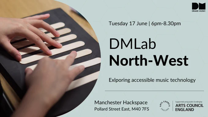 Flyer for DMLab North-West. Text explained in caption.