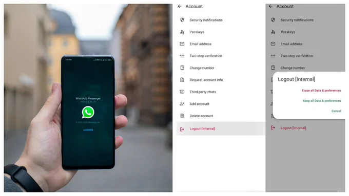 🚨 WhatsApp's New Feature Update
WhatsApp may soon introduce a logout option without deleting data! 🔍 Here's what you need to know:

✅️ Beta v2.25.17.37 reveals a Logout feature under Settings > Account
✅️ Users can log out without deleting chats, media, or preferences
✅️ Helpful for switching accounts or taking a digital break

📌 No official release date yet. Stay tuned!

#WhatsAppUpdate #TechNews #DigitalBreak

