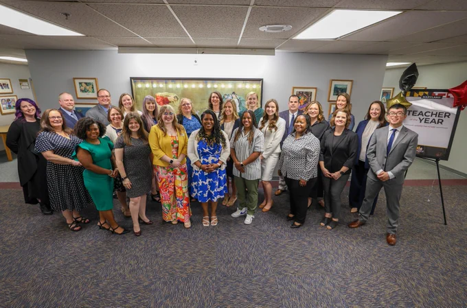 Group photo of the 2025-26 Maryland Local Teachers of the Year.