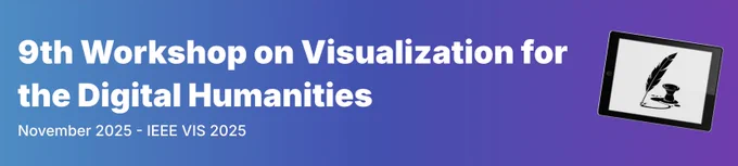 Visual banner of the vis4dh website with the logo of VIS4DH.