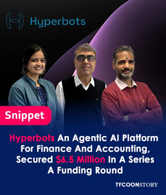 Hyperbots raises $6.5M in Series A funding to revolutionize finance automation with AI-powered solutions, expanding rapidly in the U.S. market.






