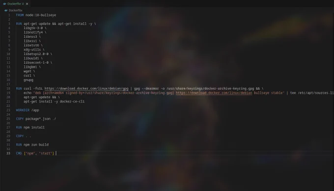 Dockerfile of NextOS