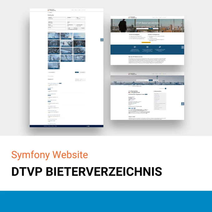 Das DTVP Bieterverzeichnis wurde von uns mit Symfony umgesetzt und ist nun online.