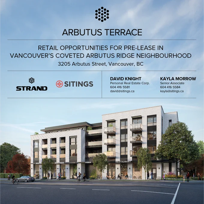 Arbutus Terrace | Retail Opprtunities for Pre-Lease
3205 Arbutus Street, Vancouver BC