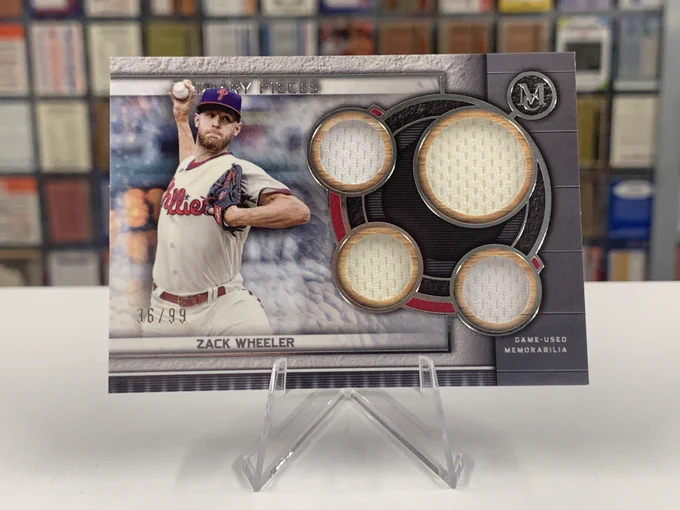 2023 Topps Museum Collection
Primary PIeces Quad Relic 
Zack Wheeler, Philadelphia Phillies
36/99