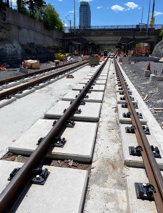 Track near the future Westboro Station.