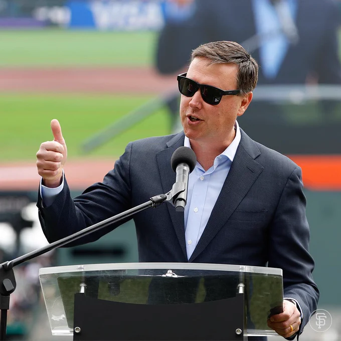 Photo of Flemming speaking on the field