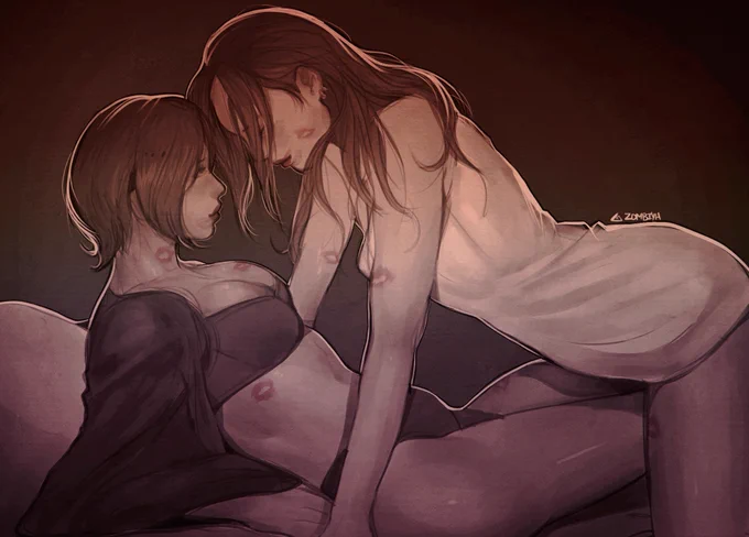 Digital Art illustration of claire redfield and ada wong from resident evil