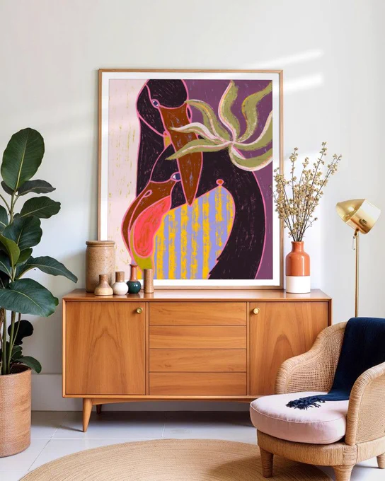 Step into a surreal rhythm with Flamingo Harp Plum Duet, a bold and whimsical art print that captures the harmony between elegance and eccentricity. 
Order your print here: https://83oranges.com/shop/flamingo-harp-plum-duet-stripes-birds-art-print/ 
#natureart #wildlife #flamingo #birds #animals
