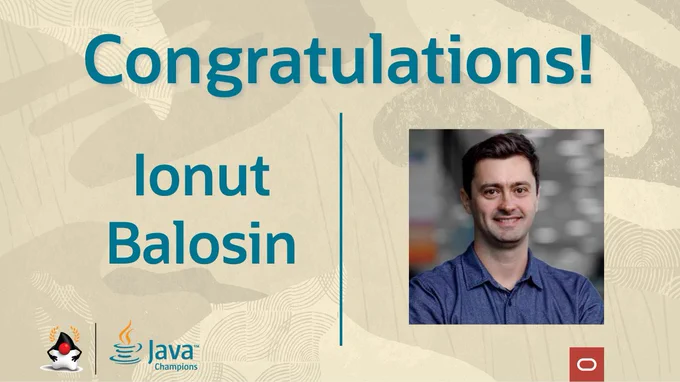 Ionut Balosin as a new Java Champion!