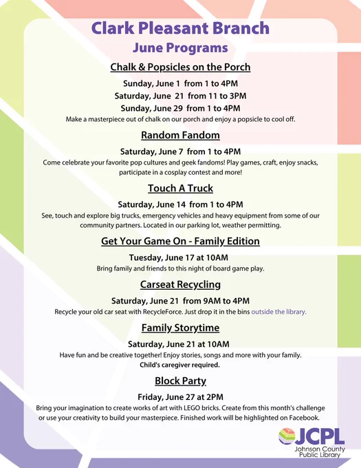 JCPL June Schedule 2025