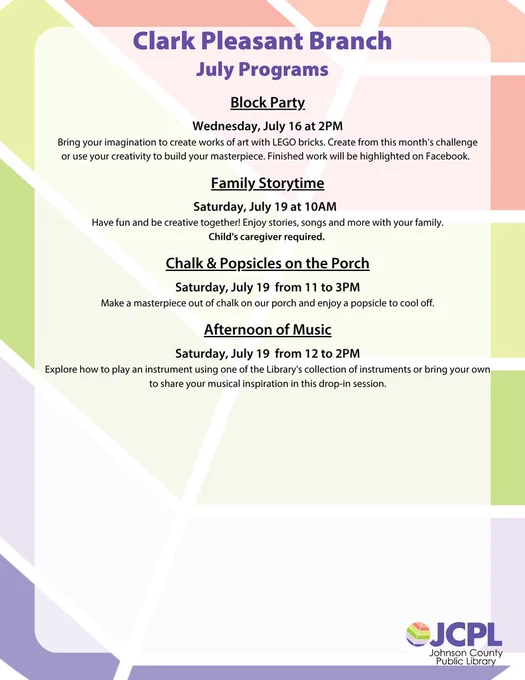 JCPL July Schedule 2025