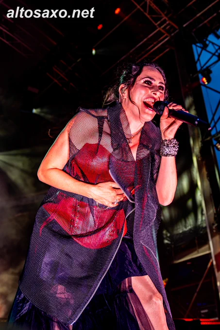 Sharon den Adel of Within Temptation performs at Vestrock 2025 at Buitenvest in Hulst, Netherlands on May 31, 2025. 
ALTOSAXO Music Apparel 
https://www.altosaxo.net/