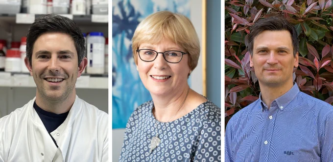 Professor Jake Harris, Professor Alison Smith and Dr Paweł Mordaka from Cambridge University's Department of Plant Sciences. Photo credits: University of Cambridge.