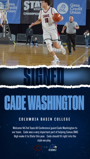 Let's Welcome 6'3 Guard Cade Washington from Camas High School 