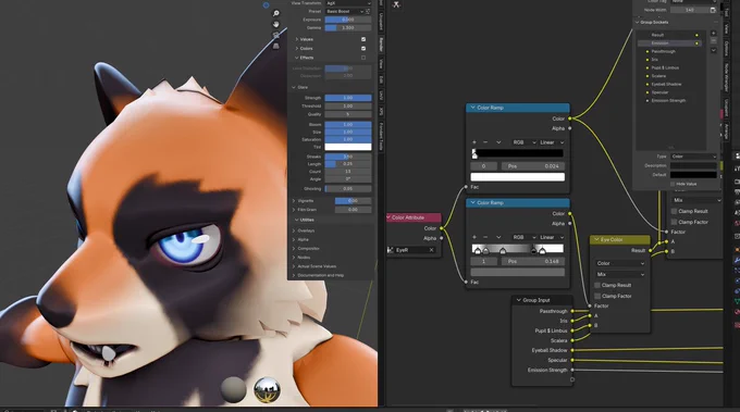Iris, Pupil, and Sclera shape control