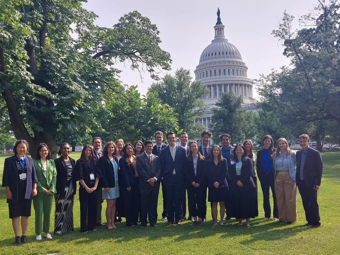 A photo of the 2025 AMS Science Policy Colloquium cohort.