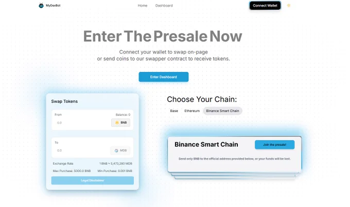 MYDEXBOT PRESALE LIVE