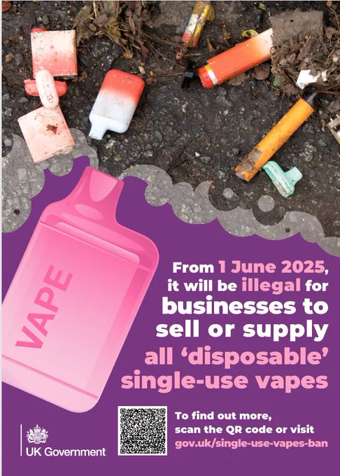 photo of discarded vapes