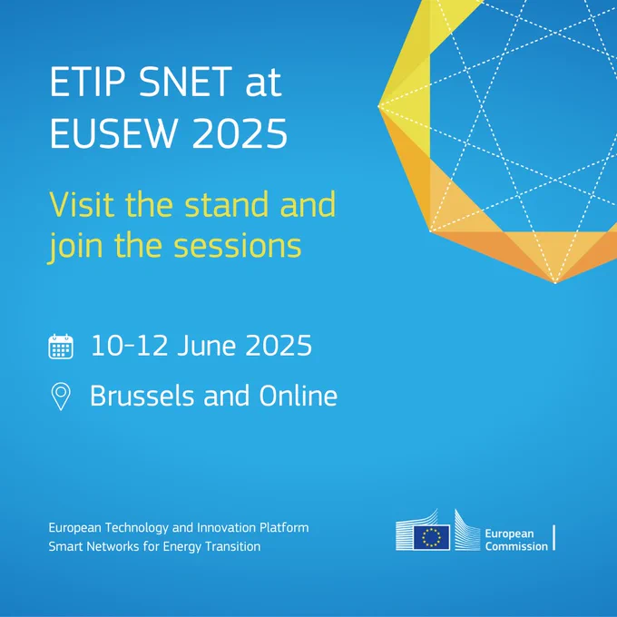 ETIP SNET at EUSEW 2025. Visit the stand and join the sessions, 10-12 June 2025 - Brussels and Online.