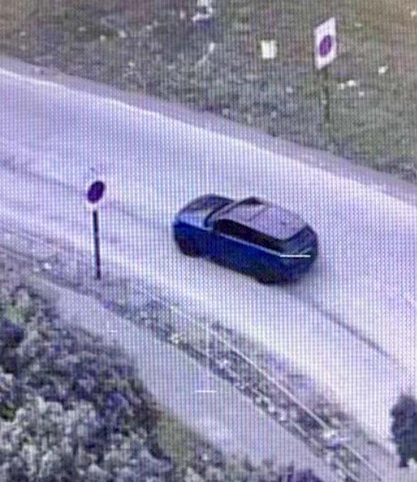 The car being tracked.