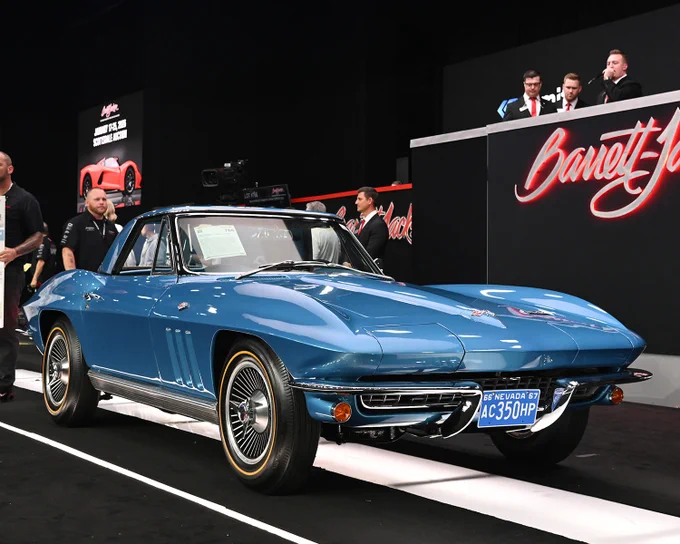 All-American legend. All-original heart. This 1966 Chevrolet Corvette L79 convertible is powered by a matching-numbers 327/350hp V8, original driveline and a 4-speed manual. It crossed the 2025 Palm Beach Auction block for $148,500!
