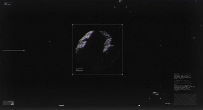 a deep space asteroid viewed at long range