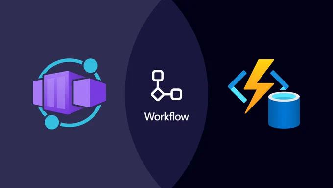 logos for Azure Container apps and Azure Functions