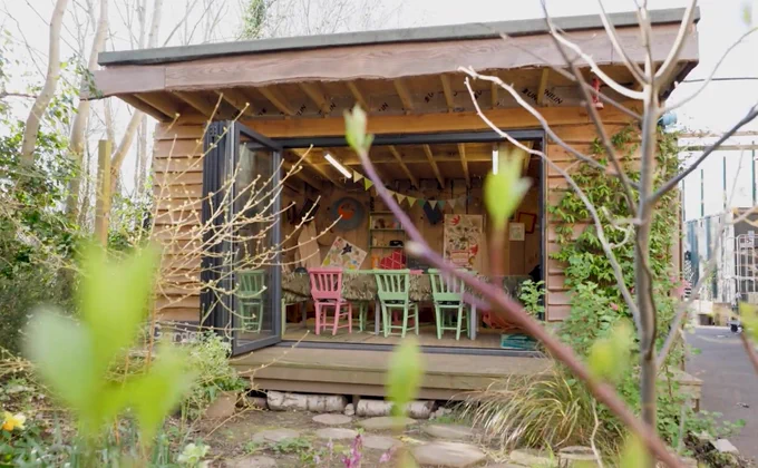 Cabin at the Green Arrow's Garden. 
