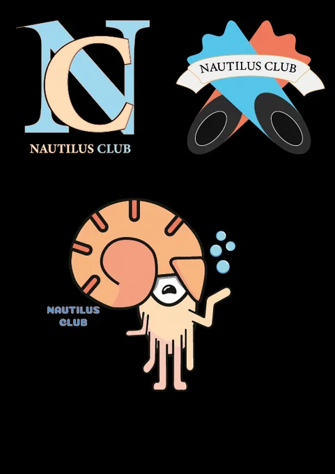 Des logos pour un club de plongée fictif 