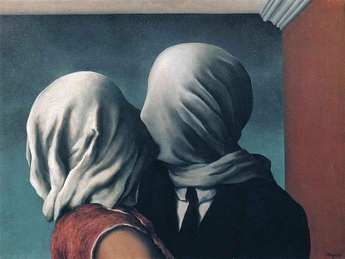 "The Lovers" by Rene Margritte, 1928.