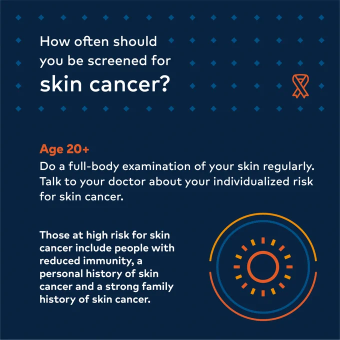 Skin cancer screening information