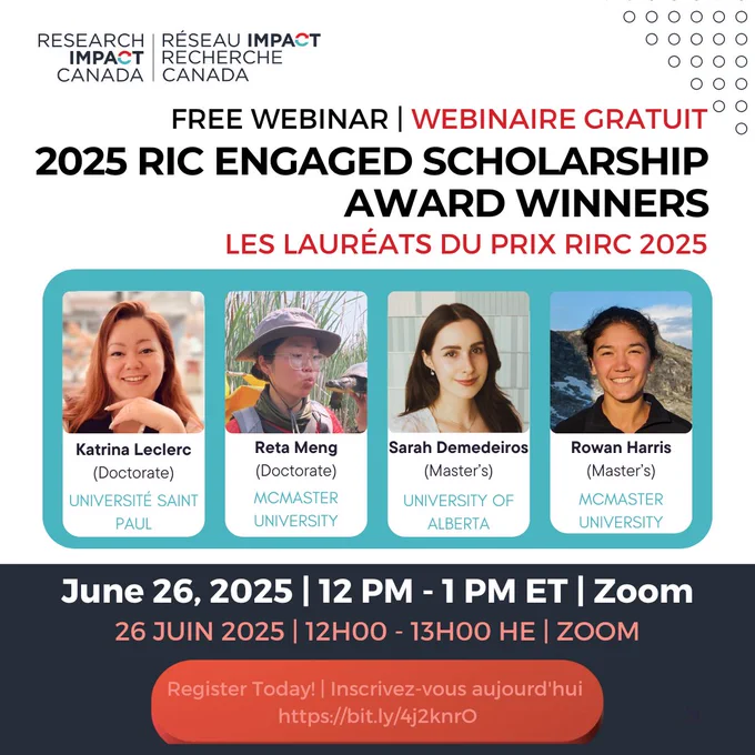 Free Webinar:
2025 RIC Engaged Scholarship Award Winner 

June 26, 2025 | 12 PM - 1 PM ET | Zoom 