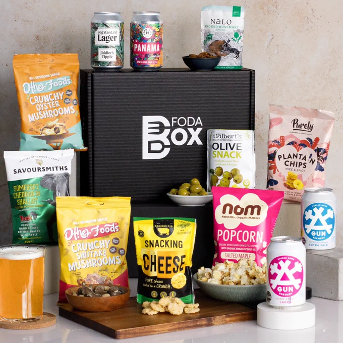 Vegan beer and snack hamper
