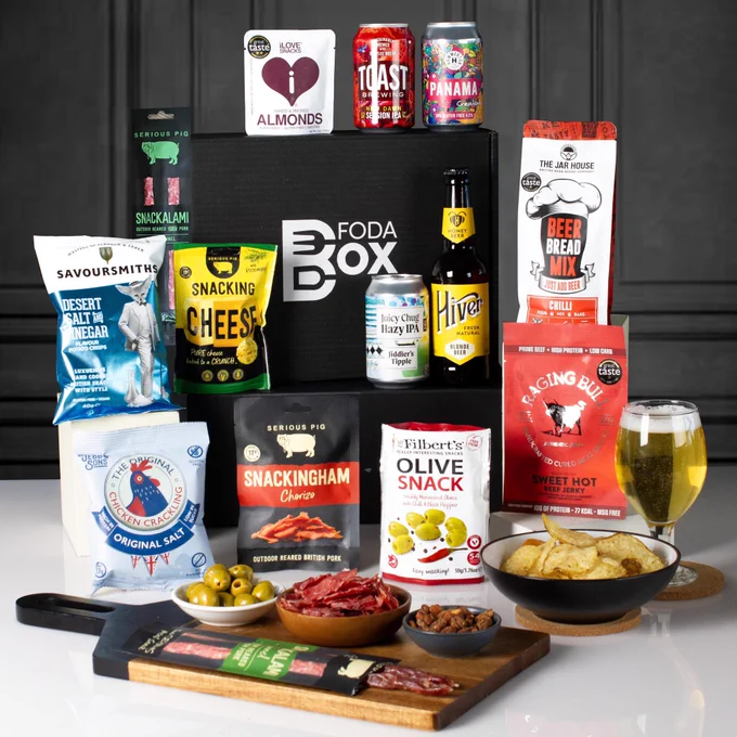 Beer and snack gift hamper