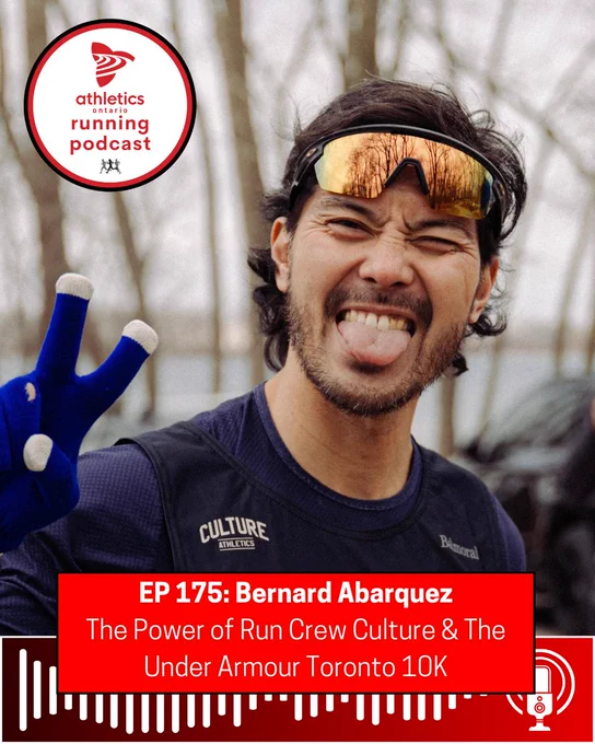 Ready to explore the power of community on the run? 🏃‍♀️🏃‍♂️ This week on the Athletics Ontario Running Podcast, dives deep into "run crew culture" with the amazing Bernard Abarquez (@everydayfit.bernard)! They chat about why run crews are thriving, the incredible camaraderie they offer, and get Bernard's take on the Under Armour Toronto 10K. Get ready to be inspired! Listen here! 🎙️
https://athleticsontario.ca/road-trail-running/athletics-ontario-running-podcast/
