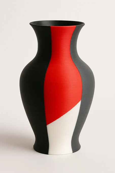 Multi-coloured 3D Printed Vase