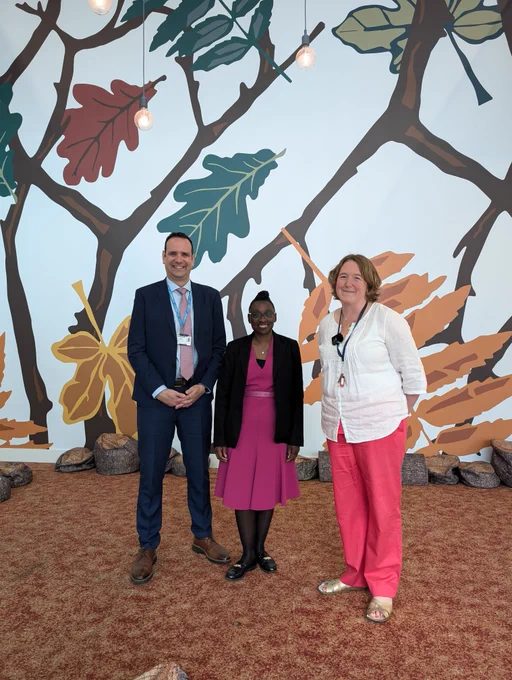 Director of Education and Inclusion for Hackney Council, Deputy Mayor Cllr Anntoinnette Brambel and Nightingale Primary School Headteacher