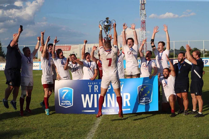 Rugby Europe 7's Mens Trophy Winners - Zagreb 2024.